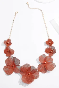 Cato Laser Flower Short Necklace> Necklaces