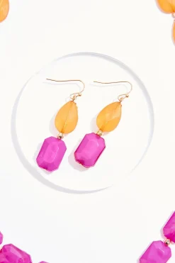 Cato Layer Beaded Lucite Necklace Set><noscript><img width=