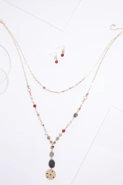 Cato Layered Long Beaded Necklace Set> Sets|Necklaces