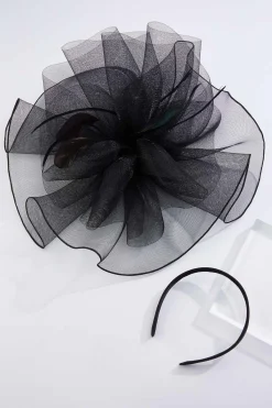Cato Layered Net Feather Fascinator> Hats & Hair