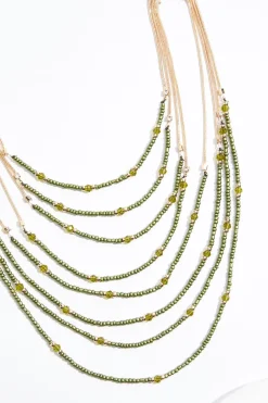 Cato Layered Seed Bead Adjustable Necklace> Necklaces