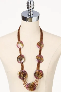 Cato Leaf Seed Bead Layered Necklace> Necklaces