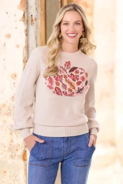 Cato Leafy Pumpkin Sweater> Sweaters