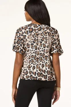 Cato Leopard Bubble Top> Tops