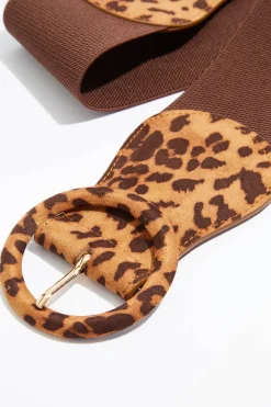 Cato Leopard Buckle Stretch Belt><noscript><img width=