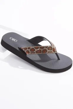 Cato Leopard Embellished Thong Sandals> Sandals