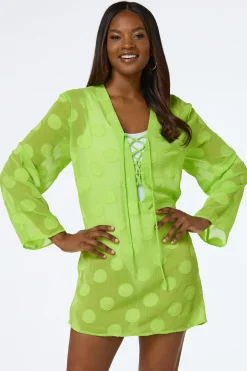 Cato Polka Dot Cover- Up> Cover Ups