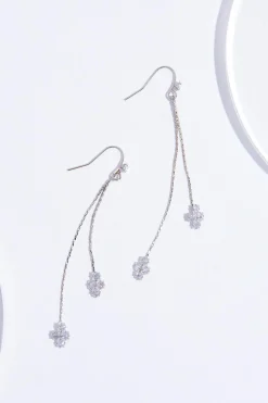 Cato Linear Cubic Zirconia Cross Earrings> Inspirational|Earrings