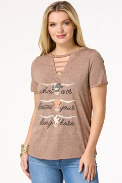 Cato Long Horn Graphic Tee> Tops