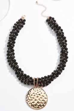 Cato Lucite Bead Gold Pendant Necklace> Necklaces