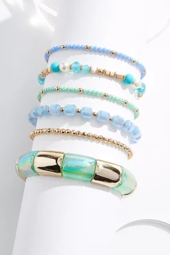 Cato Lucite Beaded Stretch Bracelet Set> Bracelets