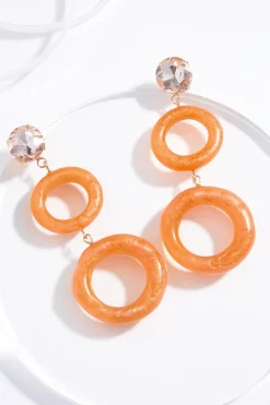 Cato Lucite Double Ring Earrings> Earrings