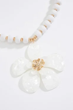 Cato Lucite Flower Statement Necklace><noscript><img width=