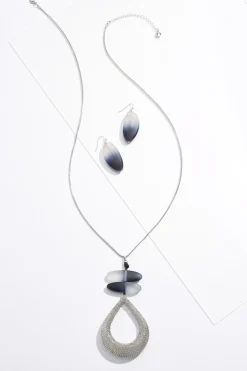 Cato Lucite Mesh Wire Pendant Necklace Set> Sets|Necklaces
