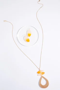 Cato Lucite Mesh Wire Pendant Necklace Set> Sets|Necklaces