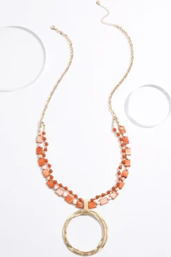 Cato Lucite Multi Ring Pendant Necklace> Necklaces