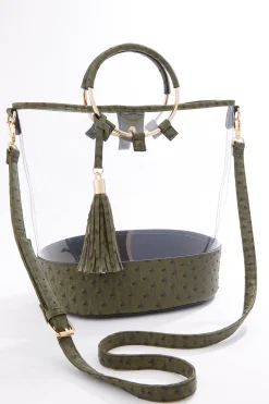 Cato Lucite Ring Handle Bucket Bag><noscript><img width=