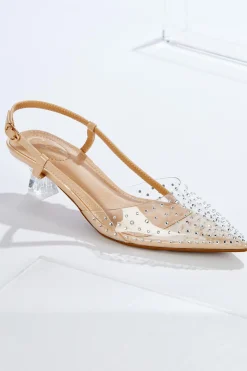 Cato Lucite Stone Slingback Pumps> Heels