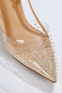 Cato Lucite Stone Slingback Pumps> Heels