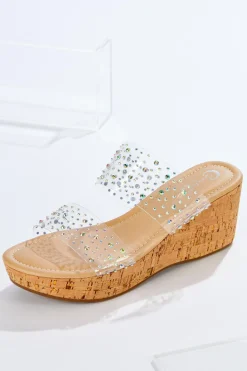 Cato Lucite Stone Strap Wedges> Sandals