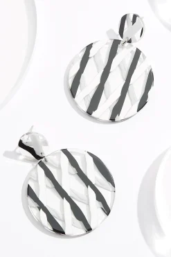Cato Lucite Stripe Circle Earrings> Earrings