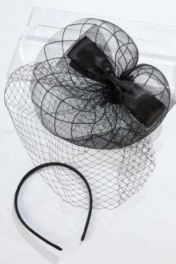 Cato Mesh Bow Veil Fascinator> Hats & Hair