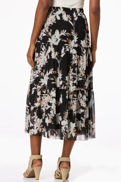 Cato Mesh Floral Midi Skirt> Skirts