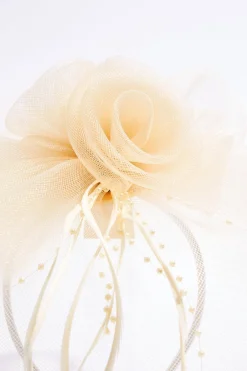 Cato Mesh Flower Feather Veil Fascinator><noscript><img width=