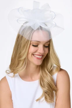 Cato Mesh Ribbon Feather Fascinator> Hats & Hair