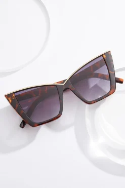 Cato Metal Bar Tortoise Cat Eye Sunglasses> Sunglasses