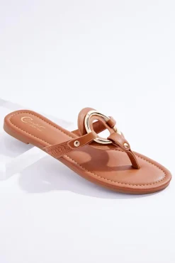 Cato Metal Hoop Thong Sandals> Sandals