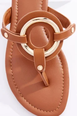 Cato Metal Hoop Thong Sandals> Sandals