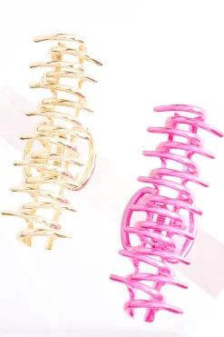 Cato Metallic Claw Clip Set><noscript><img width=