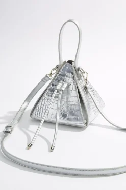 Cato Metallic Croc Triangle Wristlet> Handbags