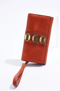 Cato Metallic Disc Whipstitch Wallet> Handbags