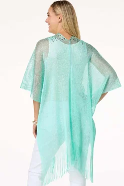 Cato Metallic Sequin Kimono> Cover Ups|Tops