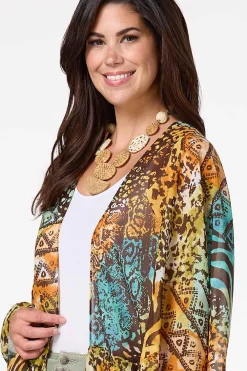 Cato Mixed Animal Kimono><noscript><img width=