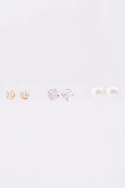 Cato Mixed Style Pearl And Rhinestone Earrings> Social Occasion|Sets