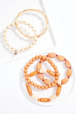 Cato Mixed Tone Wood Bracelet Set> Bracelets