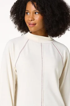 Cato Mock Neck French Terry Top><noscript><img width=