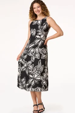 Cato Modern Floral Midi Dress> Dresses