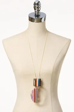 Cato Color Lucite Pull- String Necklace> Necklaces