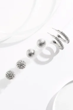 Cato Multi Rhinestone Hoop Stud Earrings> Earrings