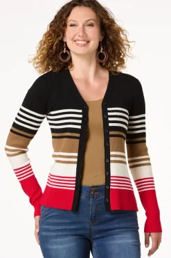 Cato Multi Stripe Cardigan><noscript><img width=