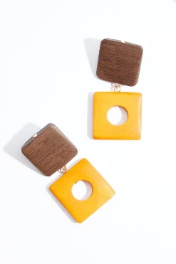 Cato Natural Wood Necklace Set><noscript><img width=
