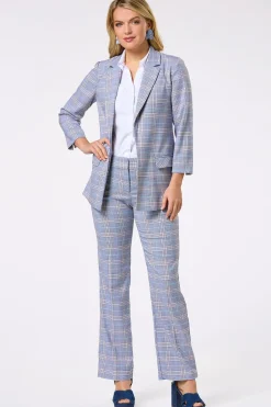 Cato Navy Plaid Blazer><noscript><img width=