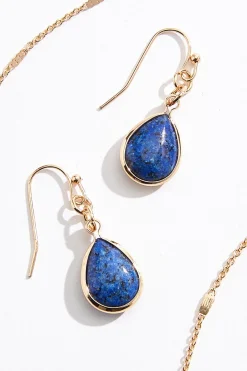 Cato Navy Tear Pendant Necklace Set><noscript><img width=