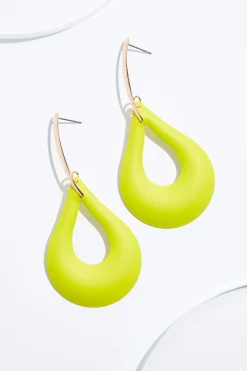 Cato Neon Cutout Tear Earrings> Earrings