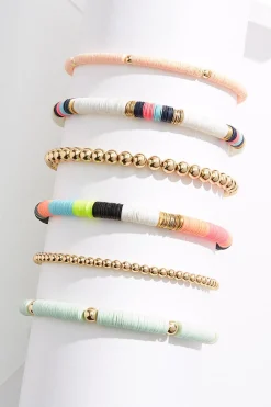 Cato Neon Mix Stretch Ball Bracelet Set> Bracelets