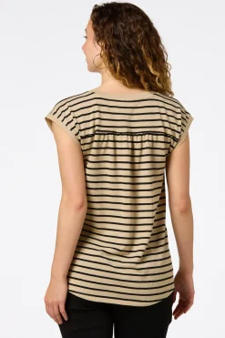 Cato Neutral Stripe Tunic> Tops